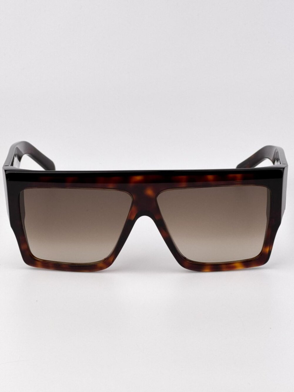CELINE CL40092I 52F BOLD 3 DOTS DARK HAVANA BROWN GRADIENT SQUARE SUNGLASSES